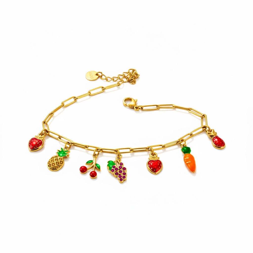 Chaine de chevilles 5 fruits et légumes