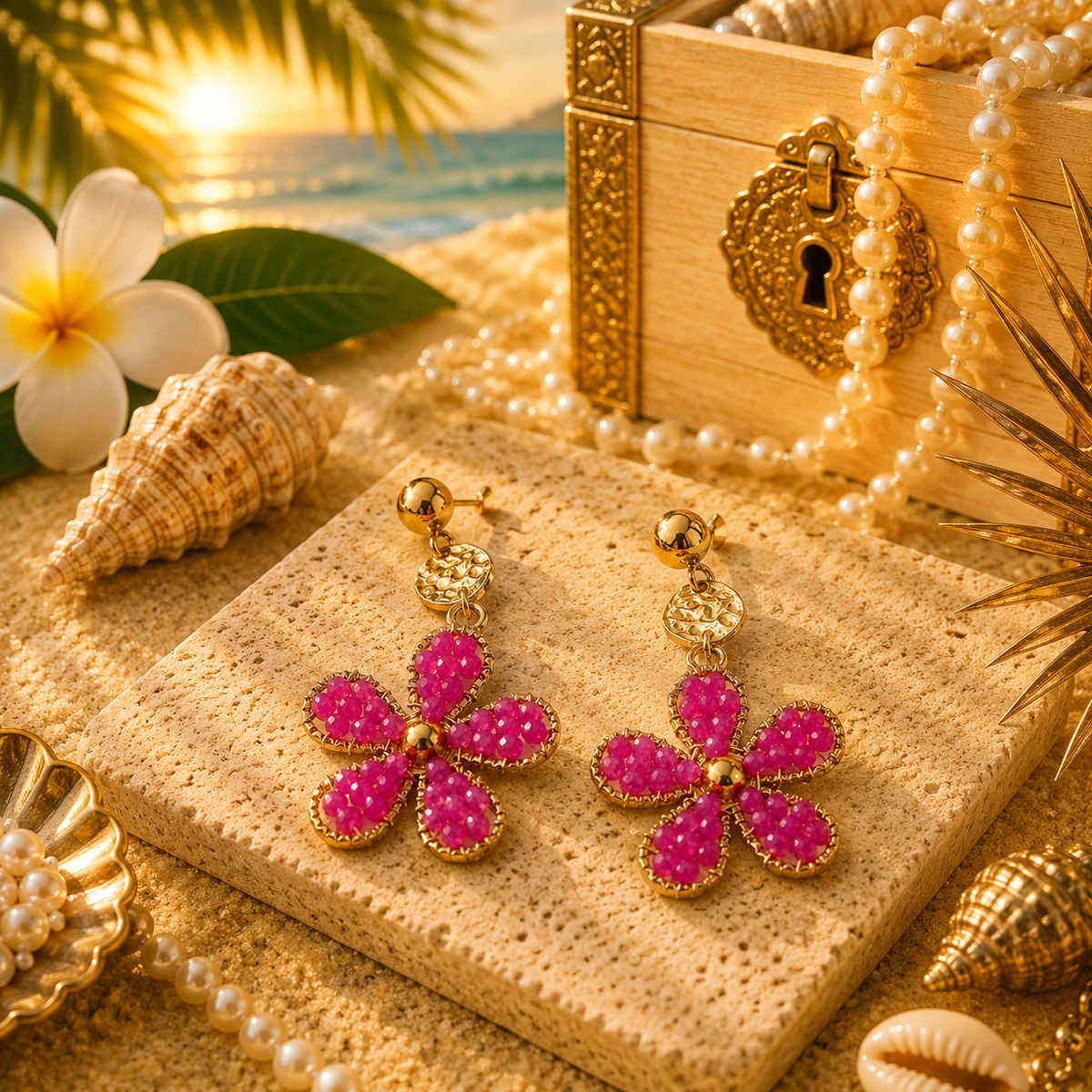 Boucles d'oreilles PERLES DES ILES