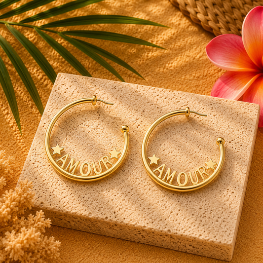 Boucles Créoles AMOUR