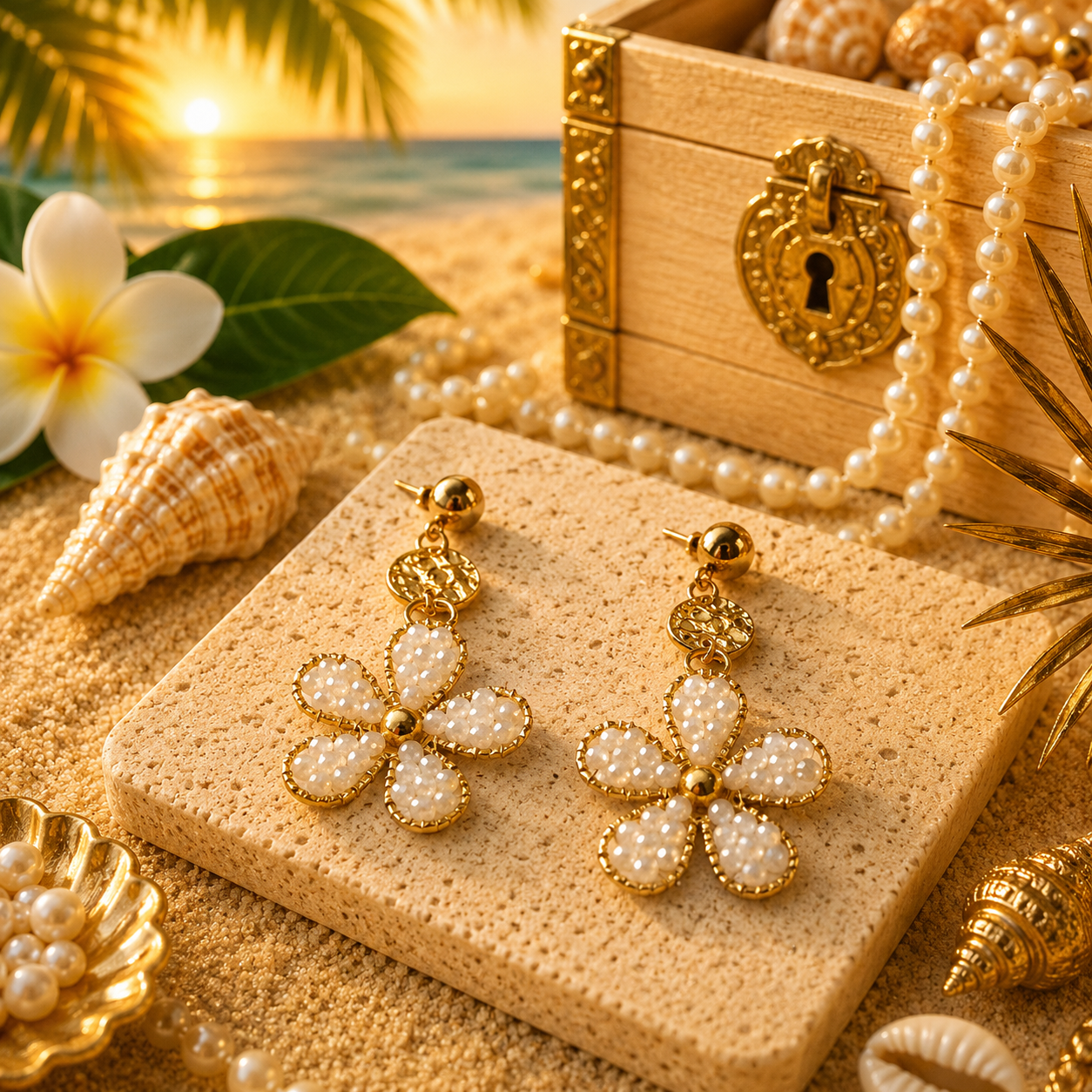 Boucles d'oreilles PERLES DES ILES
