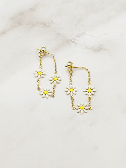 Boucles KIDS Marguerite pendante