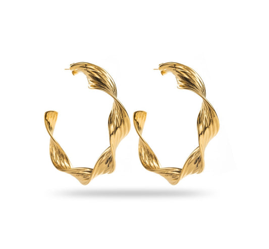 Boucles d'oreilles CREOLES TORSADEES