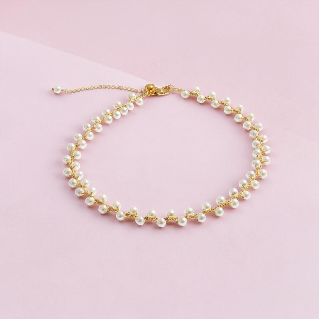 Collier Ras de Cou SABBAH blanc